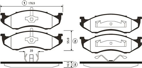 CTR GK0518 - Тормозные колодки, дисковые, комплект autospares.lv