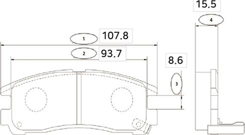 CTR GK0574 - Тормозные колодки, дисковые, комплект autospares.lv