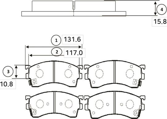 CTR GK0667 - Тормозные колодки, дисковые, комплект autospares.lv