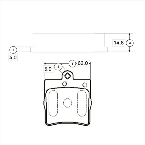 CTR GK0062 - Тормозные колодки, дисковые, комплект autospares.lv