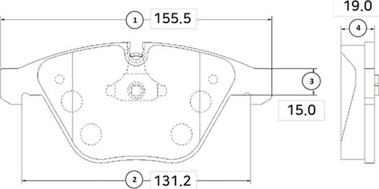 CTR GK0009 - Тормозные колодки, дисковые, комплект autospares.lv