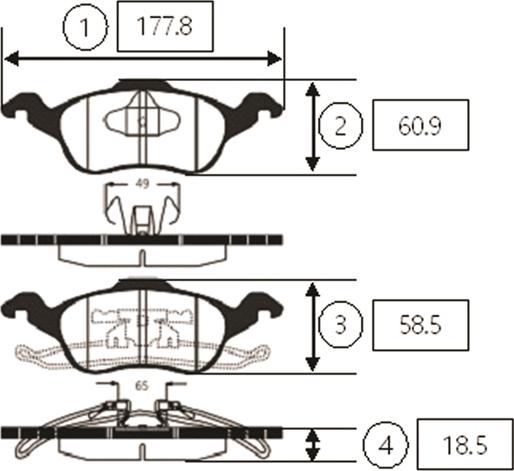 CTR GK0157 - Тормозные колодки, дисковые, комплект autospares.lv