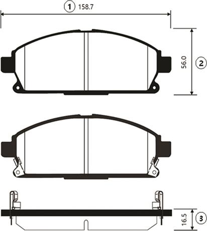 CTR GK0836 - Тормозные колодки, дисковые, комплект autospares.lv