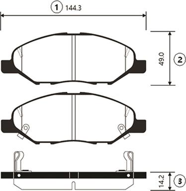 CTR GK0742 - Тормозные колодки, дисковые, комплект autospares.lv