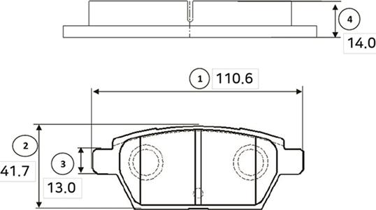 CTR GK0709 - Тормозные колодки, дисковые, комплект autospares.lv