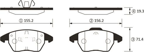 CTR GK1463 - Тормозные колодки, дисковые, комплект autospares.lv