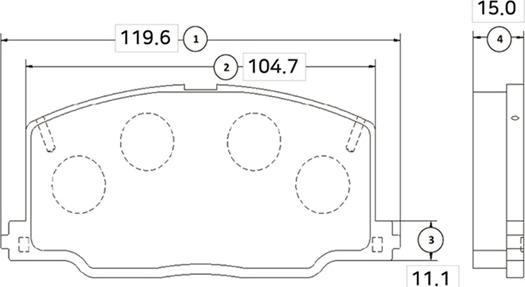 CTR GK1035 - Тормозные колодки, дисковые, комплект autospares.lv