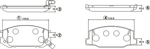 CTR GK1029 - Тормозные колодки, дисковые, комплект autospares.lv