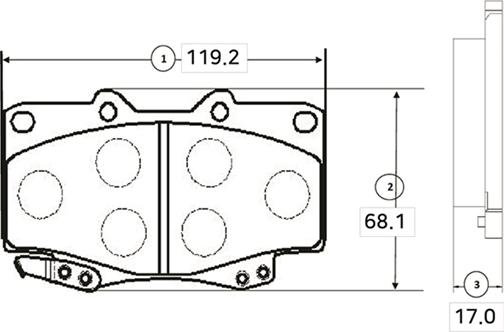 CTR GK1070 - Тормозные колодки, дисковые, комплект autospares.lv