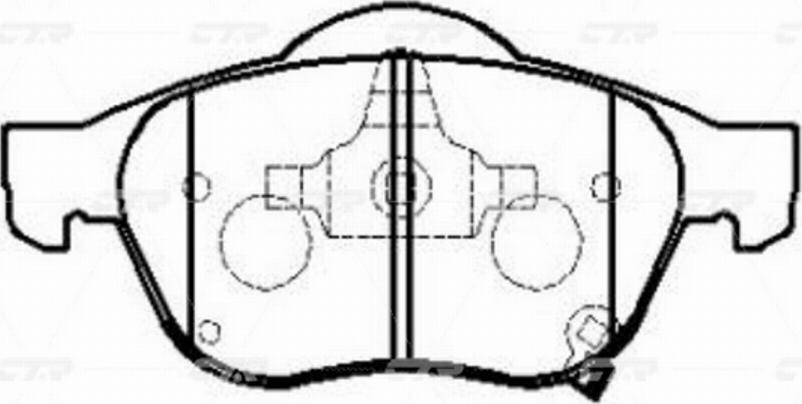 CTR GK1168 - Тормозные колодки, дисковые, комплект autospares.lv