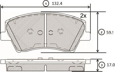 CTR GK1379 - Тормозные колодки, дисковые, комплект autospares.lv