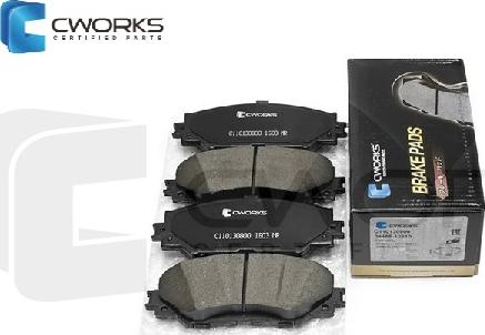 Cworks C110130800 - Тормозные колодки, дисковые, комплект autospares.lv