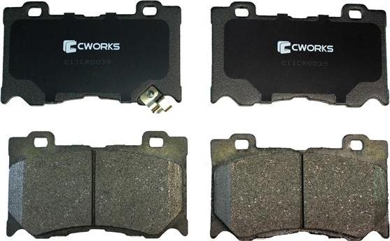 Cworks C11CR0039 - Тормозные колодки, дисковые, комплект autospares.lv