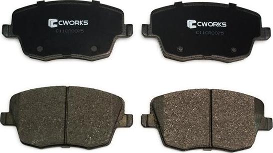 Cworks C11CR0075 - Тормозные колодки, дисковые, комплект autospares.lv