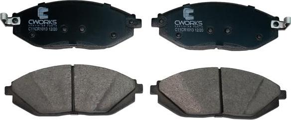 Cworks C11CR1013 - Тормозные колодки, дисковые, комплект autospares.lv