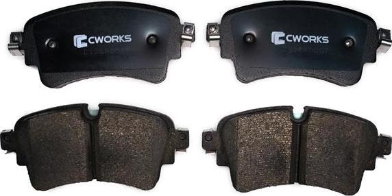 Cworks C12CR0007 - Тормозные колодки, дисковые, комплект autospares.lv
