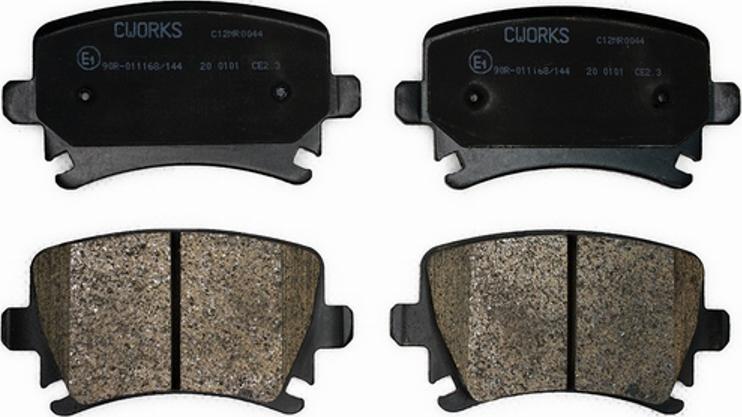 Cworks C12NR0044 - Тормозные колодки, дисковые, комплект autospares.lv