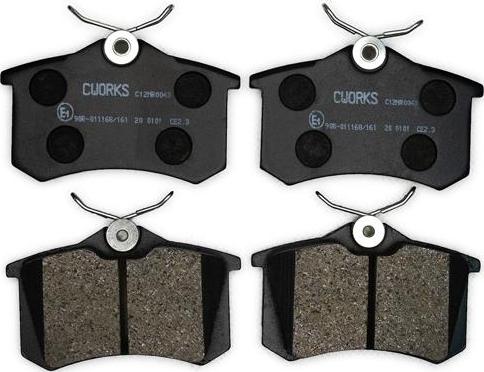 Cworks C12NR0043 - Тормозные колодки, дисковые, комплект autospares.lv