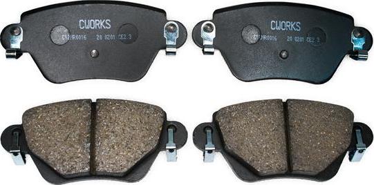 Cworks C12NR0016 - Тормозные колодки, дисковые, комплект autospares.lv