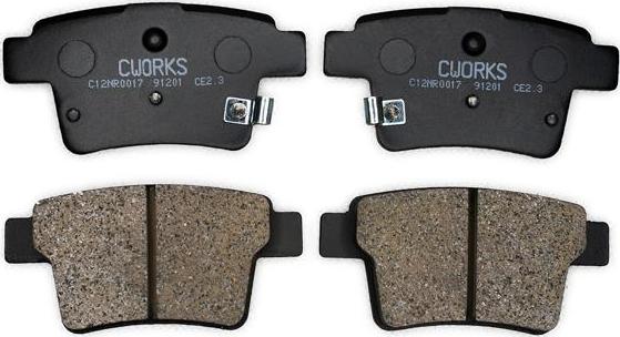 Cworks C12NR0017 - Тормозные колодки, дисковые, комплект autospares.lv
