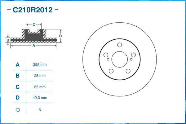 Cworks C210R2012 - Тормозной диск autospares.lv