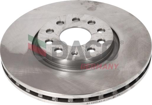 DACO Germany 604207 - Тормозной диск autospares.lv