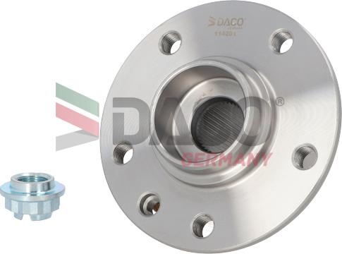 DACO Germany 114201 - Подшипник ступицы колеса, комплект autospares.lv