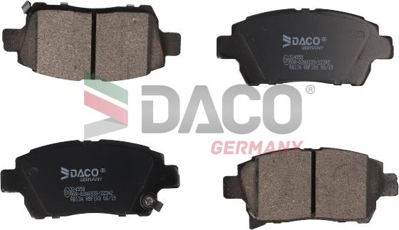 DACO Germany 324558 - Тормозные колодки, дисковые, комплект autospares.lv