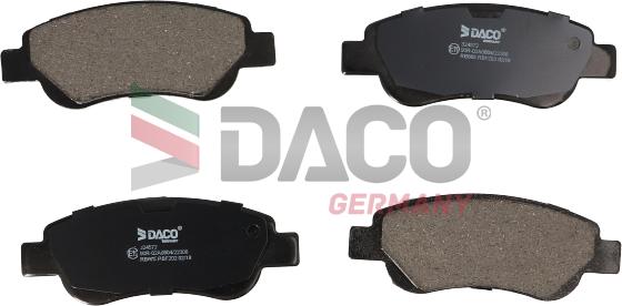 DACO Germany 324572 - Тормозные колодки, дисковые, комплект autospares.lv