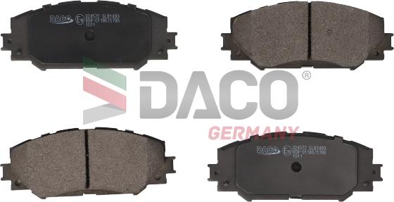 DACO Germany 324577 - Тормозные колодки, дисковые, комплект autospares.lv