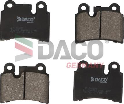 DACO Germany 324206 - Тормозные колодки, дисковые, комплект autospares.lv