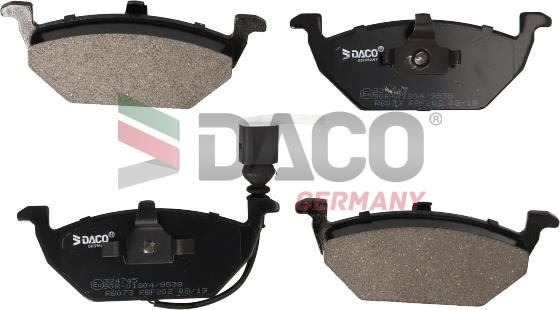 DACO Germany 324745 - Тормозные колодки, дисковые, комплект autospares.lv