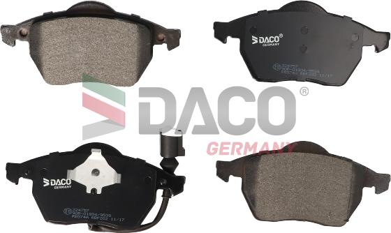 DACO Germany 324757 - Тормозные колодки, дисковые, комплект autospares.lv