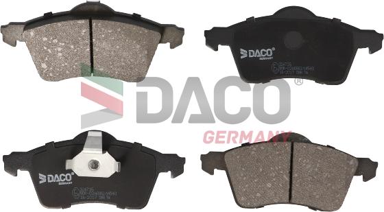 DACO Germany 324736 - Тормозные колодки, дисковые, комплект autospares.lv