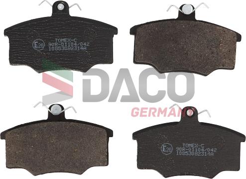 DACO Germany 324723 - Тормозные колодки, дисковые, комплект autospares.lv