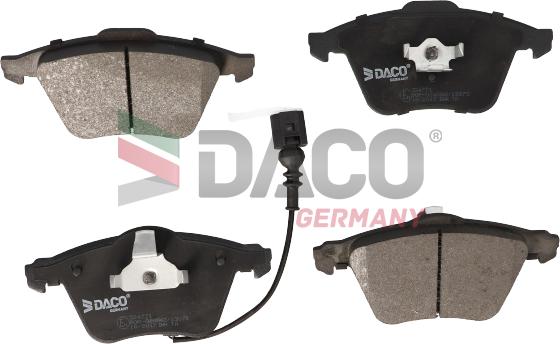 DACO Germany 324771 - Тормозные колодки, дисковые, комплект autospares.lv