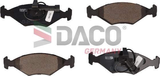 DACO Germany 320909 - Тормозные колодки, дисковые, комплект autospares.lv