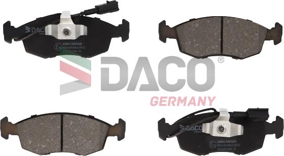 DACO Germany 320912 - Тормозные колодки, дисковые, комплект autospares.lv