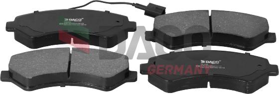 DACO Germany 320922 - Тормозные колодки, дисковые, комплект autospares.lv