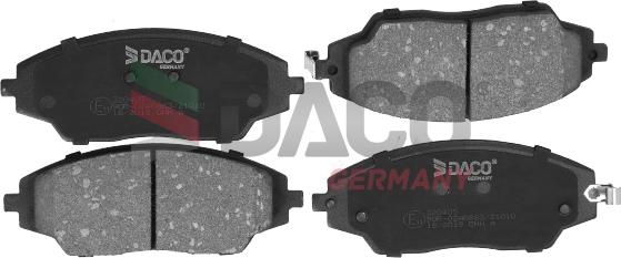 DACO Germany 320405 - Тормозные колодки, дисковые, комплект autospares.lv