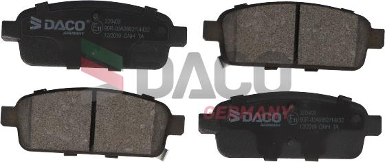 DACO Germany 320403 - Тормозные колодки, дисковые, комплект autospares.lv