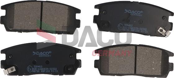 DACO Germany 320402 - Тормозные колодки, дисковые, комплект autospares.lv