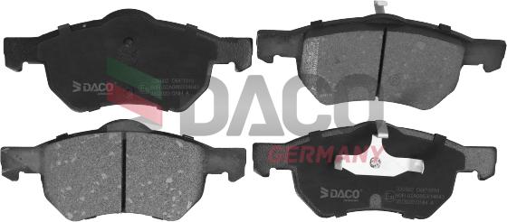 DACO Germany 320502 - Тормозные колодки, дисковые, комплект autospares.lv