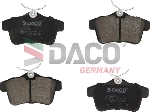 DACO Germany 320605 - Тормозные колодки, дисковые, комплект autospares.lv