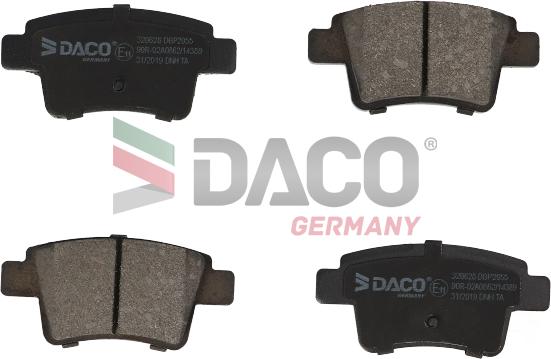 DACO Germany 320628 - Тормозные колодки, дисковые, комплект autospares.lv