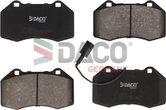 DACO Germany 320109 - Тормозные колодки, дисковые, комплект autospares.lv