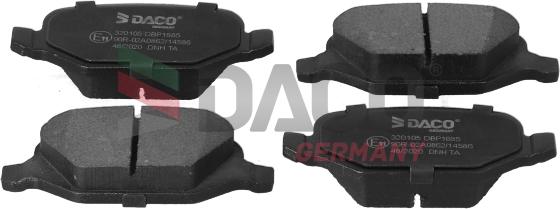 DACO Germany 320105 - Тормозные колодки, дисковые, комплект autospares.lv