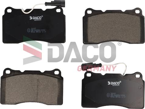 DACO Germany 320107 - Тормозные колодки, дисковые, комплект autospares.lv