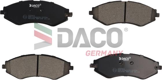 DACO Germany 320802 - Тормозные колодки, дисковые, комплект autospares.lv