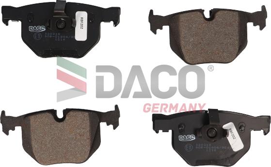 DACO Germany 320318 - Тормозные колодки, дисковые, комплект autospares.lv